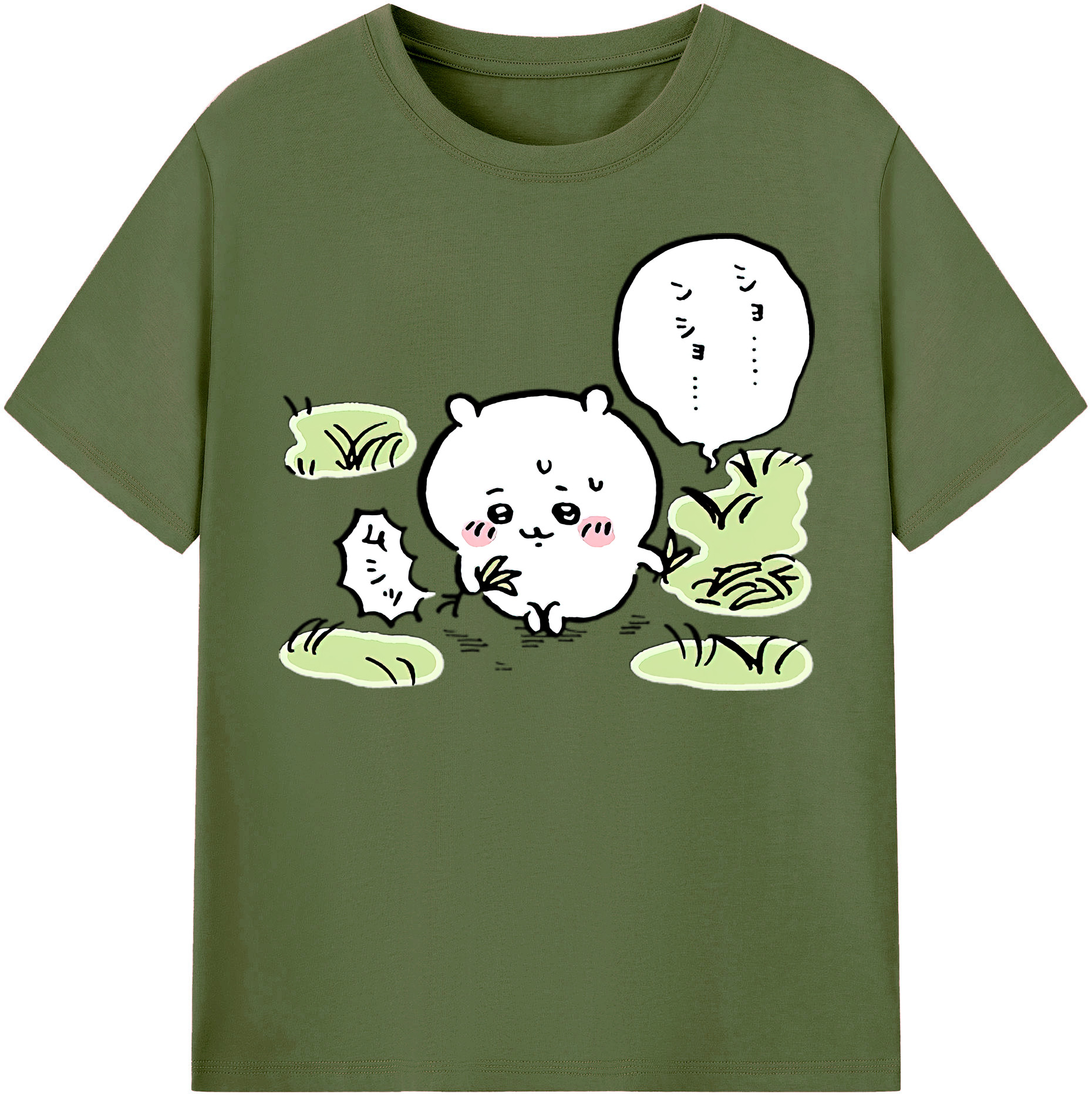 （画像用） ちいかわ ちいかわ Chii-kawa chiikawa 綿100％半袖Tシャツ（フロントプリント）